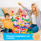 Lovestown 133Pcs Marble Run Set, Kids Construction Building Blocks Toys With 30 Plastic Marbles, Stem Educational Toys, Birthday Party Gifts For Kids, Maze Track Easter Toys, Parent-Child Game Toy