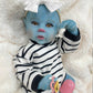 Joyarr 20 Inch Reborn Baby Doll With Blue Skin, Lifelike Newborn Doll Realistic Brown Eyes With Soft Vinly Body, Real Life Baby