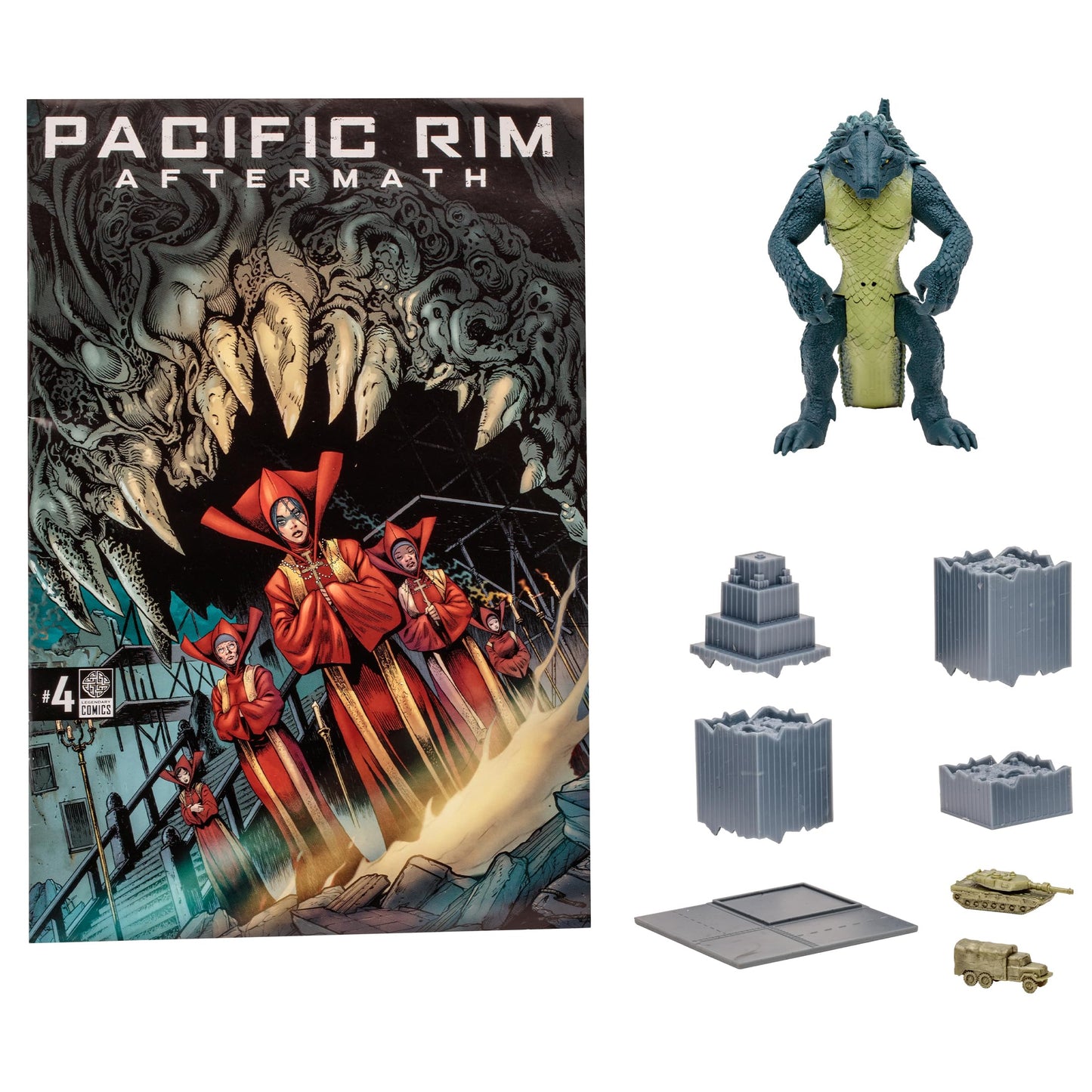 Pacific Rim McFarlane Toys Raiju (Kaiju) 4 Scale Figure Playset with Comic
