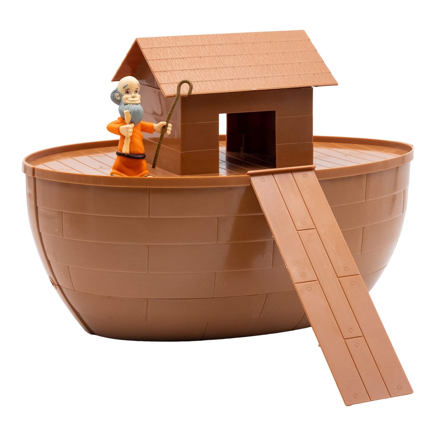 Bible Toys Noah's Ark Playset - 17 Pieces with Noah & 14 Animals, Medium Size, Multicolor Plastic