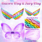 Hamsily Unicorn Costume & Fairy Costume For Girls: Princess Dress Up Clothes For Little Girls, Toddler Costume With Tutu, Wings, And Shoes Princess Costume For Age 3 4 5 6 Year Old Girl Birthday Gifts