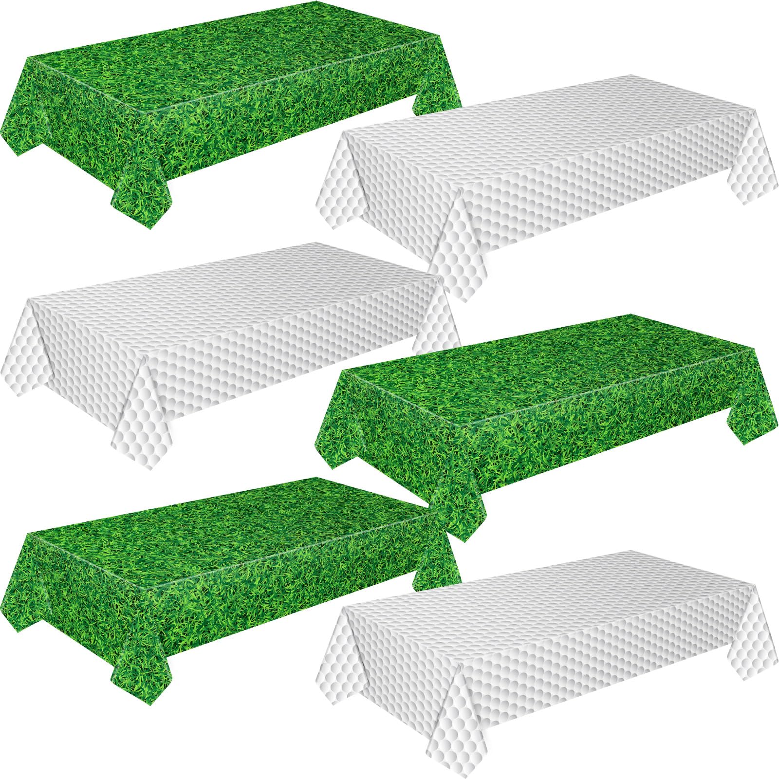 Mixweer Golf Plastic Tablecloth Golf Party Disposable Table Cover Grass Pattern Party Supplies Plastic Sport Theme Table Cover R