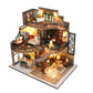 Kisoy Dollhouse Miniature with Furniture Kit  Handmade DIY House Model for Teens mature-themed Gift (Dream Building Pavilion)