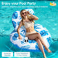 [2025 New Model] Pool Floats - Inflatable Pool Floats with Cup Holders Unibody Pool Lounger Float with Handle Ideal Pool Toys for Pools Beach Lakes  Rivers Water Party 2025 Beach Vacation Essentials