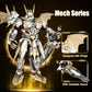 HIGH GODO Hero Mech Building Blocks Set, 1609 Pieces, Plastic, Golden Armor Robot Model for Adults and Teens Ages 14+