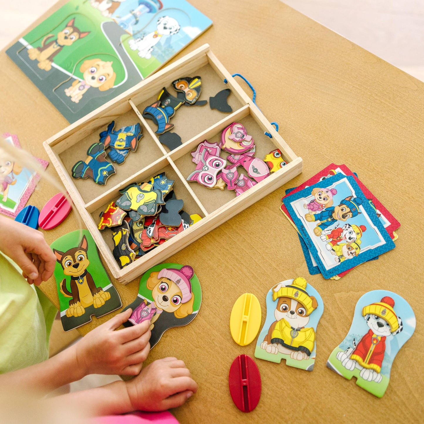 Melissa & Doug Wooden Magnetic Pretend Play Set - PAW Patrol, 64 Pieces, Multi Color, Small