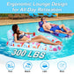 PuppyuWill 4 Pack Pool Floats mature-themed Inflatable Pool Lounger Float Heavy Duty with Cup Holder  Backrest & Footrest Pool Lounge Float Extra Large Pool Rafts for mature-themeds Beach Lake Party