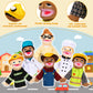 Civaner 6 Pcs Hand Puppet Set 11.8 Inch Plush Hand Puppets With Movable Mouth For Storytelling, Teaching, Preschool Education, R