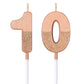 BBTO 10th Birthday Candles Glitter Cake Numeral Candles 10th Birthday Cake Topper Decoration for Birthday Wedding Anniversary Ce