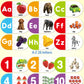 Coogam Learning Alphabet Matching Game, 36Pcs Self-Correcting Sight Words Letter Number Cards, Fine Motor Educational Montessori Toy For Preschool Kindergarten 3 4 5 Years Old