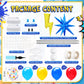 Kasyat Balloon Column Stand Kit - 2 Set Red Blue Yellow with Adjustable Stand for Birthday Party Decorations, Model AU-Kasyat-1739