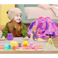 K.T. Fancy 18 PCS Girl Doll Travel Camping Tent Set and Accessories for 11.5 Inch Girl Doll Includes Doll Tent  Clothes  Backpack  Toy Dog  Placemat  Toy Phone  Glasses (Doll NOT Included)