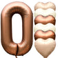 Jonhamwelbor 40 Inch Number 0 Balloon Large Size Foil Helium Big Number Balloon 0-9 Birthday Party Mylar Balloon Numbers Decor (