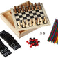 Homeware 5-In-1 Mini Wood Chess Game
