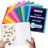 Hygloss Blank Books 5.5 X 8.5 Inches - 50 Pack - 10 Assorted Colors Paperback For Drawing & Writing - Empty Books For Journaling