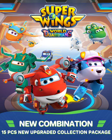 Super Wings 15-Pack Transformer Toys 2 Inch Airplane Robot Mini Action Figures With Real Mobile Wheels For Kids 3 4 5 6 7 8+ Birthday Party Supplies For Preschool Boys And Girls