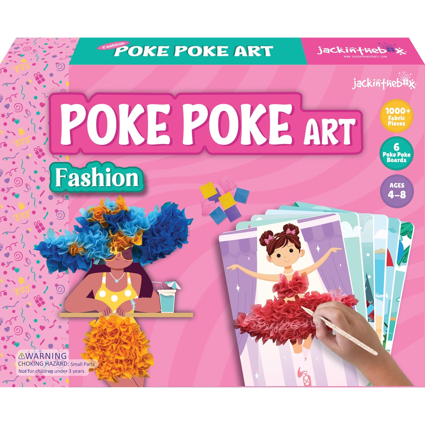 jackinthebox Poke Poke Art for Kids - Fashion Theme Dress Decorations Like Princess, Winter, Monsoon, Hawai, Beach, Ballerina, M