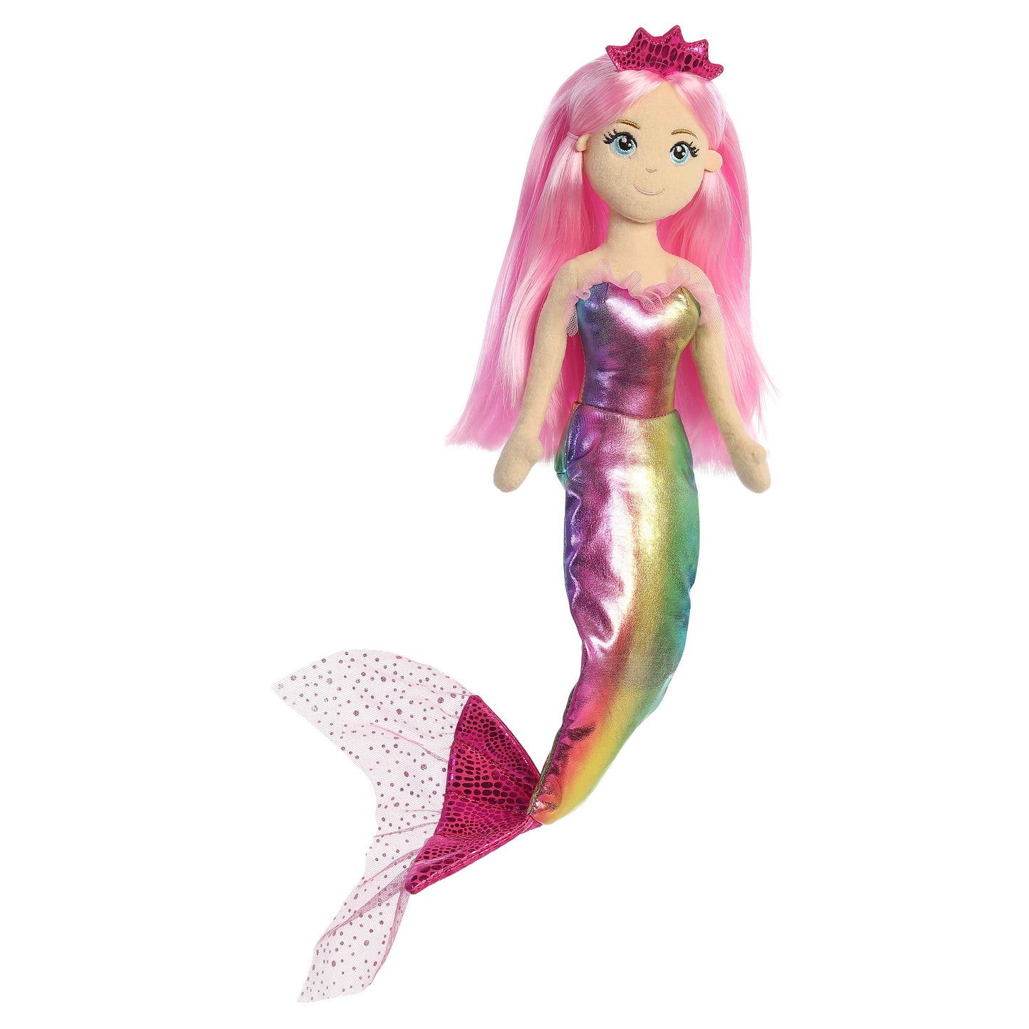 Aurora® Enchanting Sea Sparkles™ Nanda Stuffed Doll - Imaginative Play - Magical Companions - Pink 18 Inches