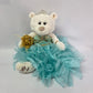 KINNEX COLLECTIONS SINCE 1997 20 Quince Anos Quinceanera Last Doll Teddy Bear with Dress (Centerpiece) ~ ARC16831-23R (Aqua)