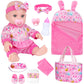Zqdoll 12 Baby Doll, Bunny Theme Clothes And Sleeping Bag, Realistic Baby Dolls Accessories Set Girl Easter Gift Toy Stuff Pacif