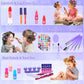 Kids Makeup Sets for Girls - 66 PCS Makeup for Kids with Dresser Vanity Case, Washable and Safe Girls Makeup Sets Ages 3-12, Chr