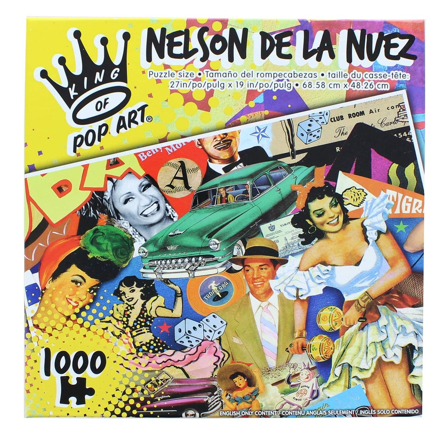 The Canadian Group 1000 Piece Jigsaw Puzzle - Nelson De La Nuez King of Pop Art, Cardboard, Old Havana Design