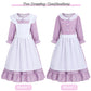 Pioneer Girl Costume Colonial Prairie Costume Dress Kids Pilgrim Costume Outfit Bedelia Martha Cosplay Floral Maid Farmer Dresse