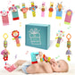 Baby Hanging Toy, Wrist Rattles, Rattle Socks, Handheld Wearable Washable Adjustable Rattle Toy, Newborn Present Baby Shower Birthday Gift Set For 0 1 2 3 Years Old Babies (12Pcs-J)