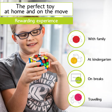 Cubidi Original Magic Cube 4X4 - Challenging Brain Teaser Fidget Toy For Beginners And Advanced Players - Fast Speed Cube Optimi