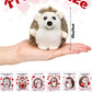 Blueweenly 24 Sets Valentines Day Gifts Mini Hedgehog Stuffs Bulk With Hedgehog Themed Cards Animal Plush Stuffed Keychain Frien