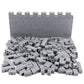 Feleph 260 Pieces Masonry Profile Bricks Set Building Blocks For Wall Parts And Pieces Diverse Bulk Toy Kit Compatible With Major Brands (Gray)