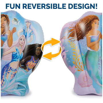 Swimways The Little Mermaid Reversible Boat, Inflatable Pool Floats & Kids Pool Toys, Swimming Pool Accessories & Beach Essentia