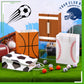 24 Pieces Sports Party Favor Bags Football Party Goodie Bag Sport Party Gift Bags with Handles for Soccer Baseball Basketball Fo