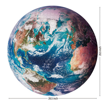 Antelope - 1000 Piece Puzzle For Adults, Space Earth Jigsaw Puzzles 1000 Pieces, Telescope Planet Close-Up Round Puzzle, High Resolution, Matte Finish, No Dust Space Puzzle