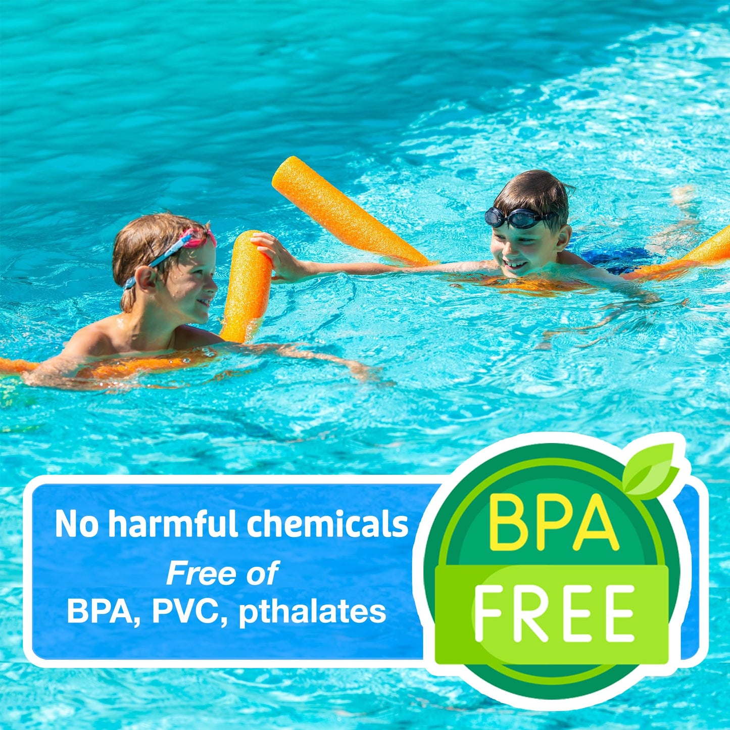 Oodles Jumbo 55 Inch X 3.5 Inch Jumbo Swimming Pool Noodle Foam Multi-Purpose Black