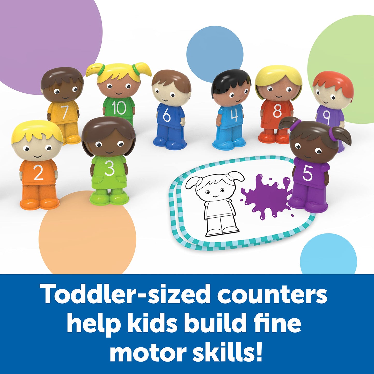 Learning Resources Skill Builders! Toddler 1-10 Counting Kids  Educational Toys for 18 Month Olds  Toddler Activities  Color Teaching Toys  20 Pieces  Age 18 Months