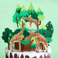 EYSCOTA Giraffe Toy Figurines Set  4 PCS Plastic Giraffe Figures and Calf  Realistic Wild Animals Giraffe Cake Topper Easter Birthday Gifts Jungle Animals Decor for Kids