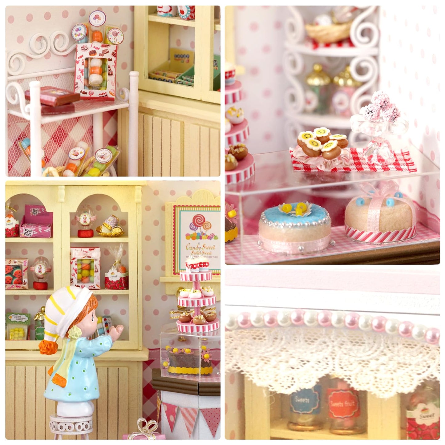 Foyucool DIY Miniature House Kit  Dollhouse Kit with Furnitures  Mini House Making Kit for for mature-themed to Building  Home Decorations Birthday Gifts for Family and Friends  Sweet House