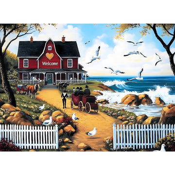 Jigsaw Puzzles for mature-themeds 500 Pieces  Seagull Carriage Thick Cardboard mature-themed Puzzles  Challenging Yet Relaxing mature-themed Puzzles 500 Pieces  Glossy Sturdy Vibrant Puzzle Great Gift for Family Friends