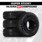 INJORA 1.0 Tires - S5 60 * 20mm XHX Pin Tire for SCX24 FCX24 1/18 1/24 RC Crawler Upgrade