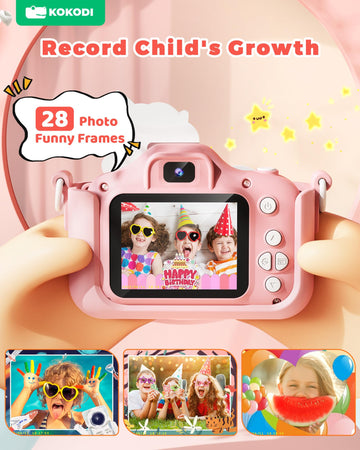 Kokodi Kids Camera Toy Digital Camera For Kids, Birthday Gifts For Girls Age 3-12, 1080P Hd Video Camera For Toddler, Unicorn Ch