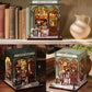 CUTEBEE DIY Book Nook Kit  Miniature House Kits for mature-themed and Teens  DIY Miniature Book Nook kit with Sensor Led Light  Gifts for Lovers and Family (Gallery Bookstore)