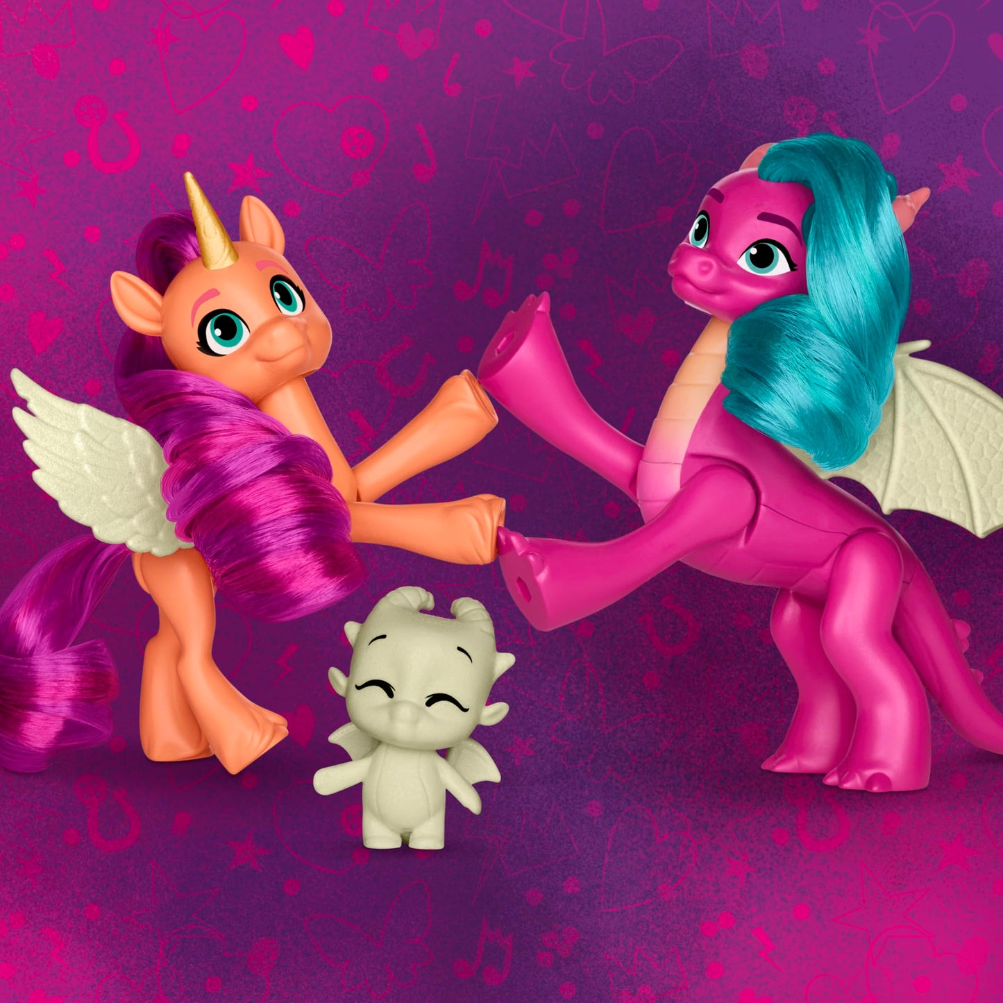 My Little Pony: Tell Your Tale Dragon Light Reveal, 3 Glow In The Dark Dolls, 3-Inch Scale Toys For Girls And Boys Ages 4+