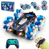 1:16 Scale Gesture Sensing RC Stunt Car Toddler Toy, 15 KM/H 4WD All-Terrain Remote Control Car with LED Lights, 360 Rotation, U
