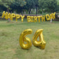 Shuntai 64 Number Balloons Gold Letters Banner Happy 46Th Or 64Th Birthday Balloon Decorations For Men Women 40 Inch Big Giant F