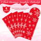 Jectivs 6 Pieces Christmas Snowflake Plastic Party Tablecloth Decorations,White Snowflake Red Xmas Backdrop Sign Table Cover Ban