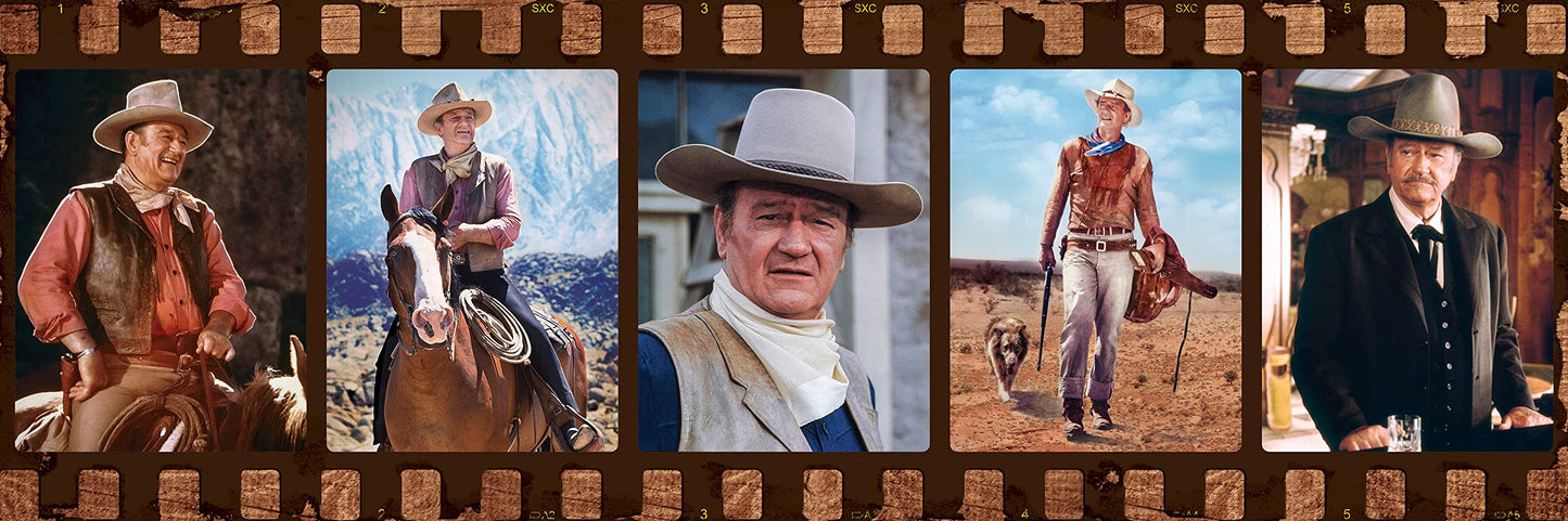 Masterpieces 1000 Piece Jigsaw Puzzle For Adults, Family, Or Youth - John Wayne Forever In Film - 13''X39''