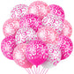 Gejoy 36 Pcs Cheetah Balloons White and Rose Pink Leopard Print Balloons 12 Inch Spots Latex Leopard Jungle Animal Decorations f