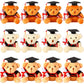 Zomiboo 12 Pieces Graduation Bears Class Of 2025 Mini Grad Bear Stuffed Animal 3.54 Inches With Cap Preschool Graduation Gifts B