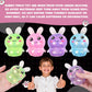 Easter Basket Stuffers,Easter Basket Essentials,4Pcs Squishy Easter Bunny Stress Balls For Adults,Kids,Easter Toys Stress Relief